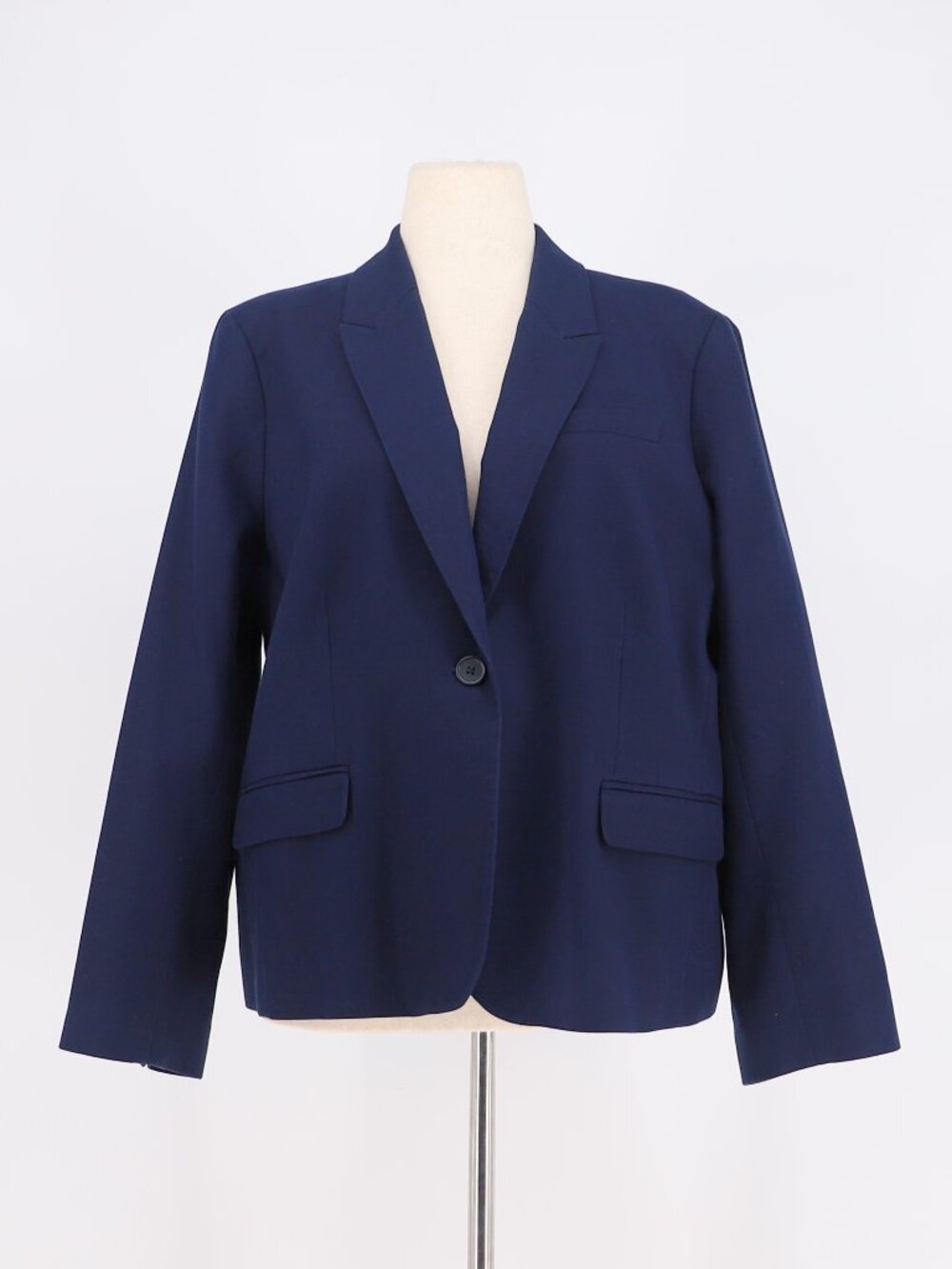 J. CREW Cotton Single Button Blazer in Navy Size 20